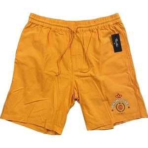 NEW PRIMITIVE men's drawstring lounge shorts in orange